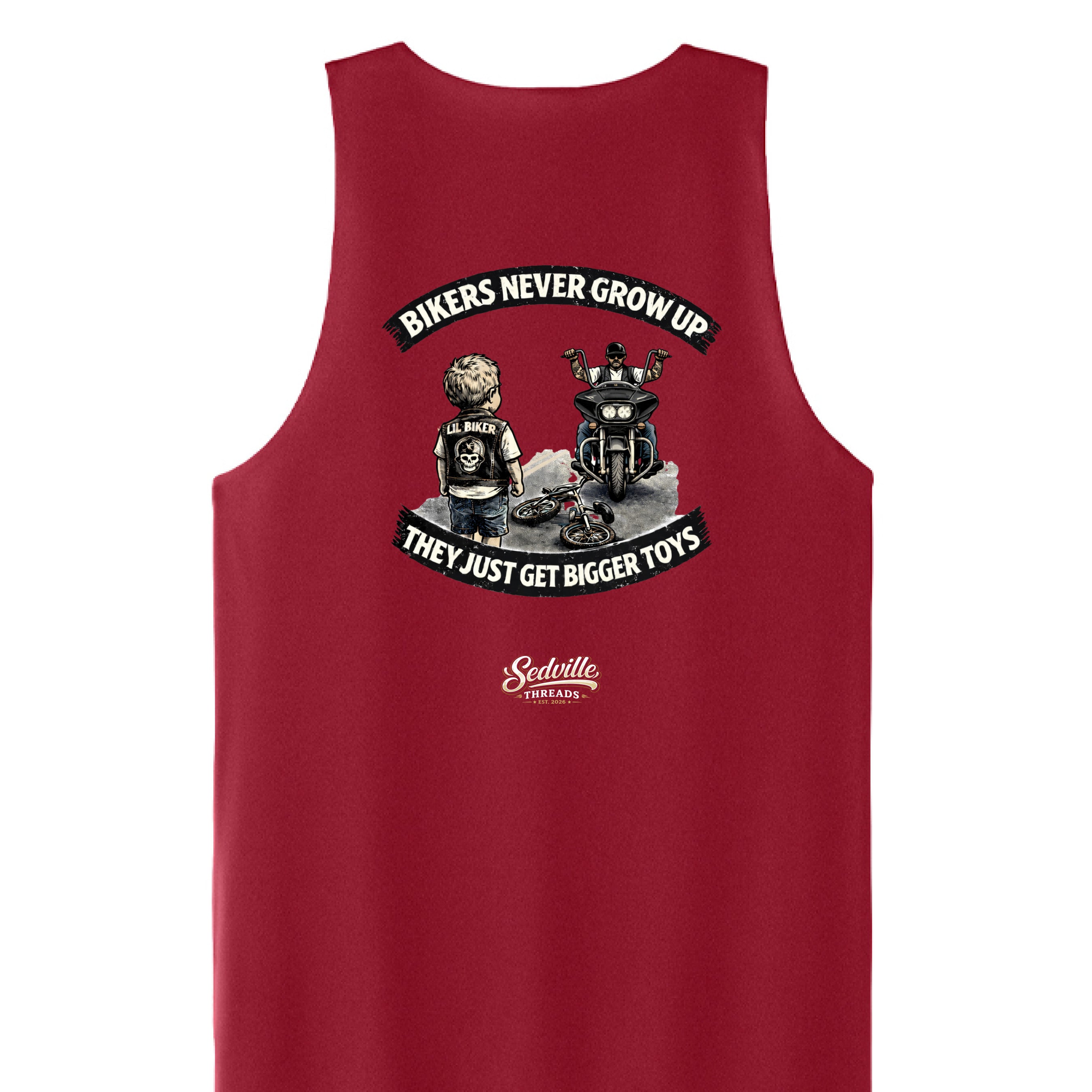 Deep Red/ White - BACK