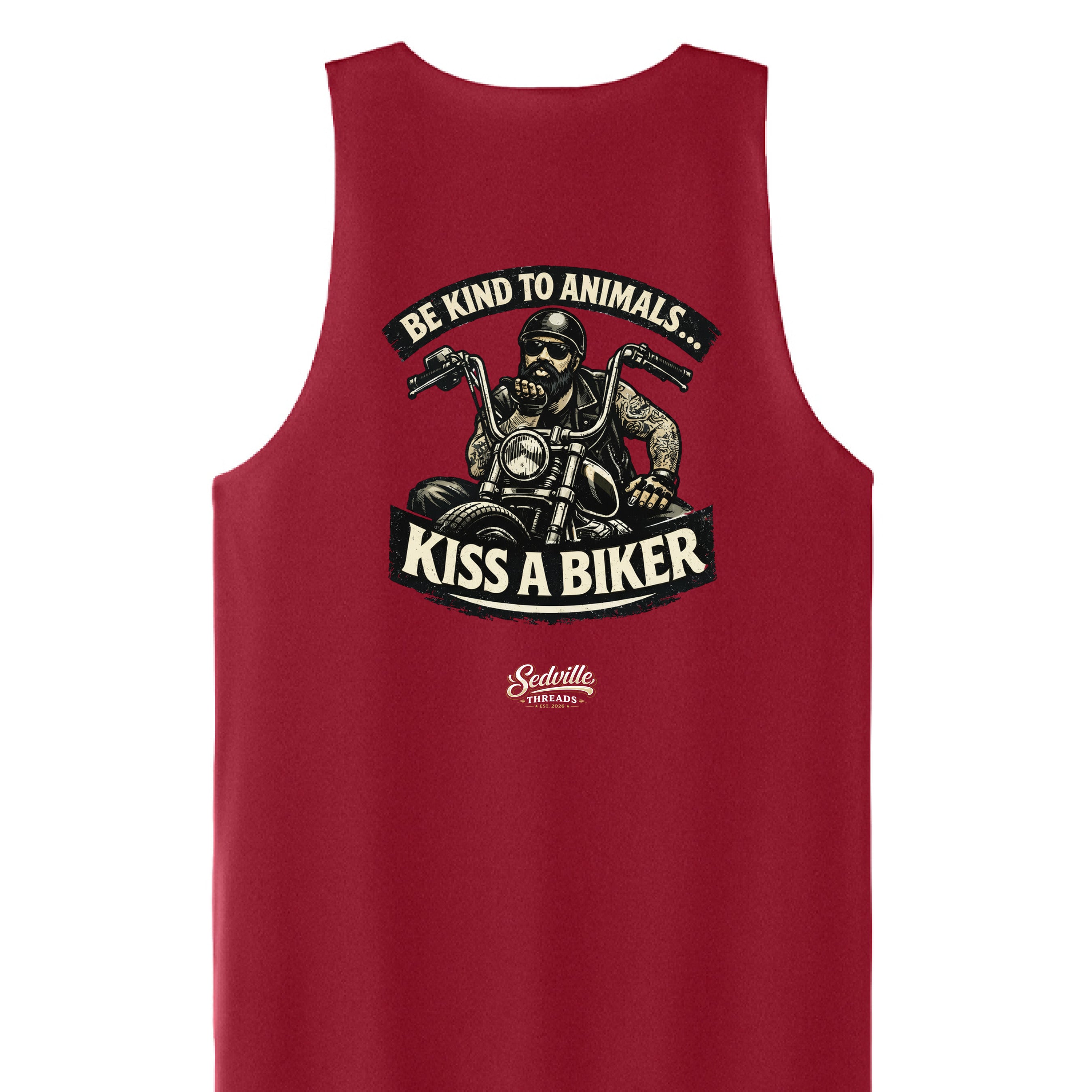 Deep Red/ White - BACK