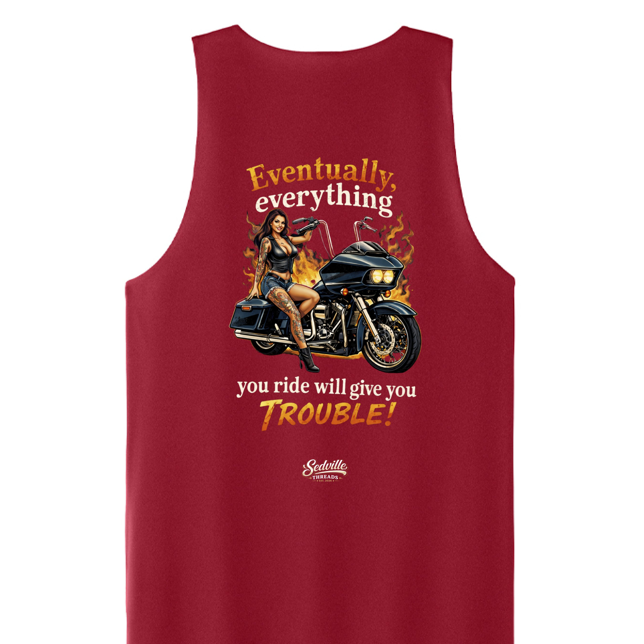 Deep Red/ White - BACK