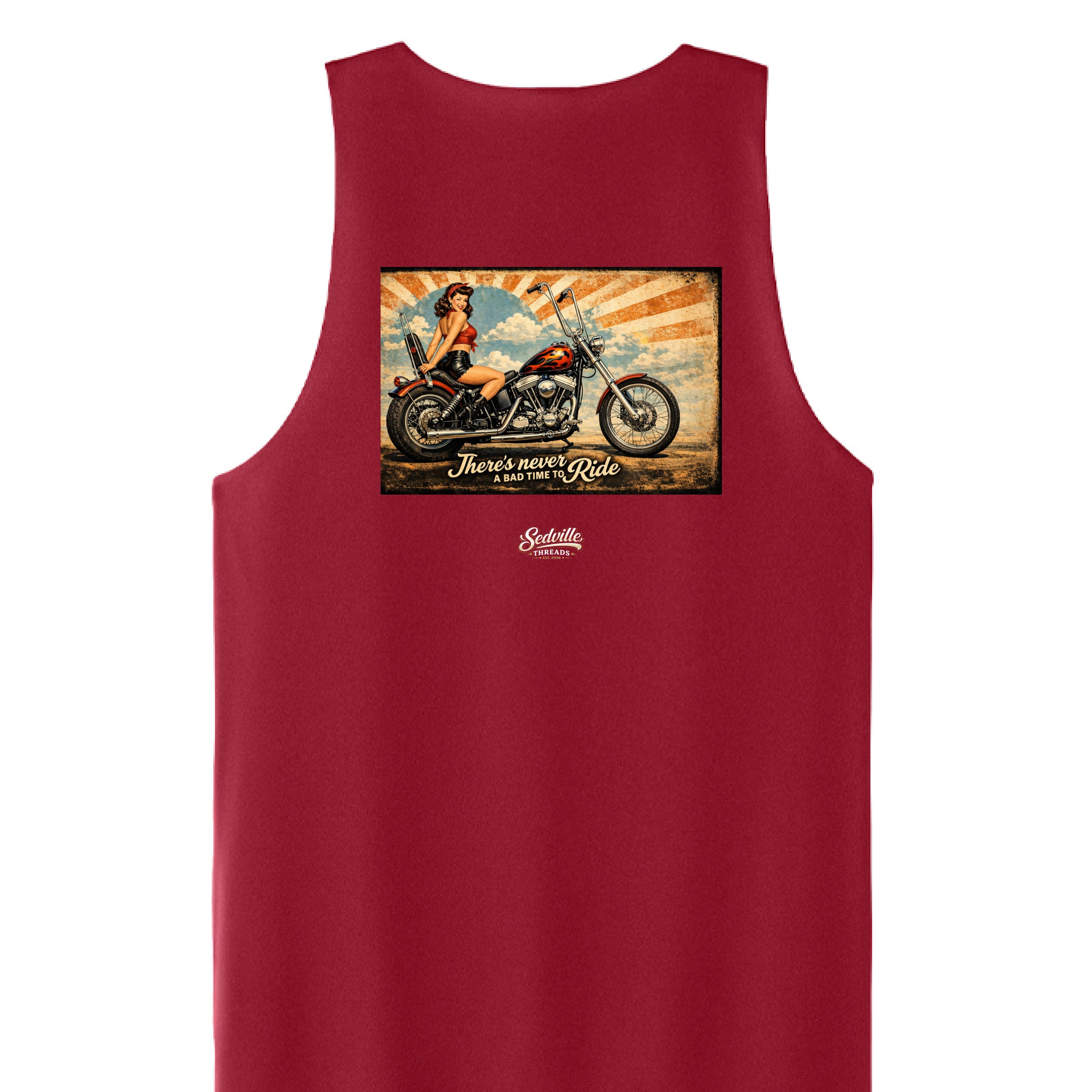 Deep Red/ White - BACK