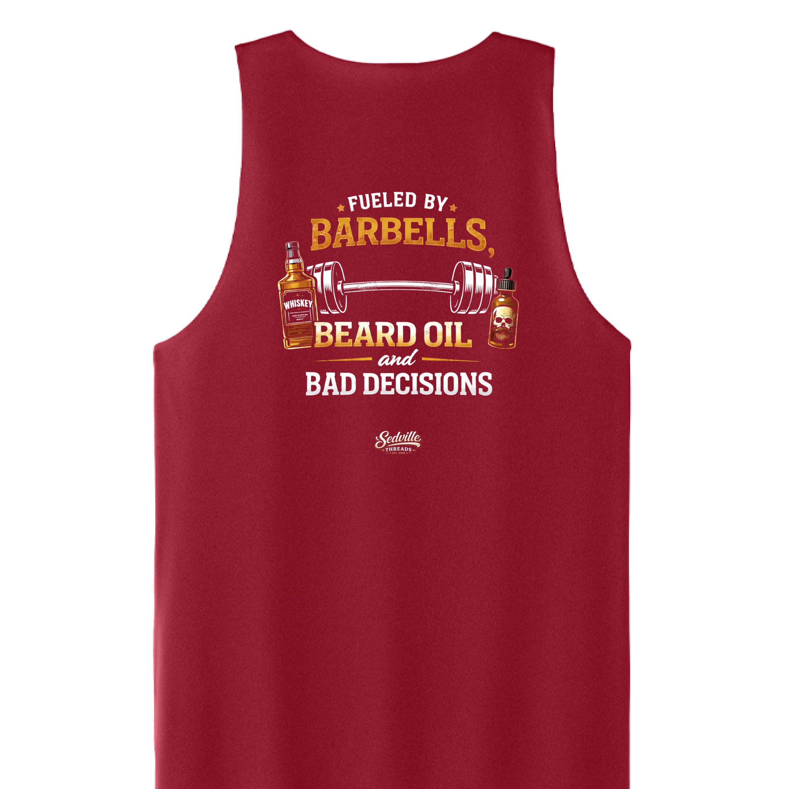 Deep Red/ White - BACK