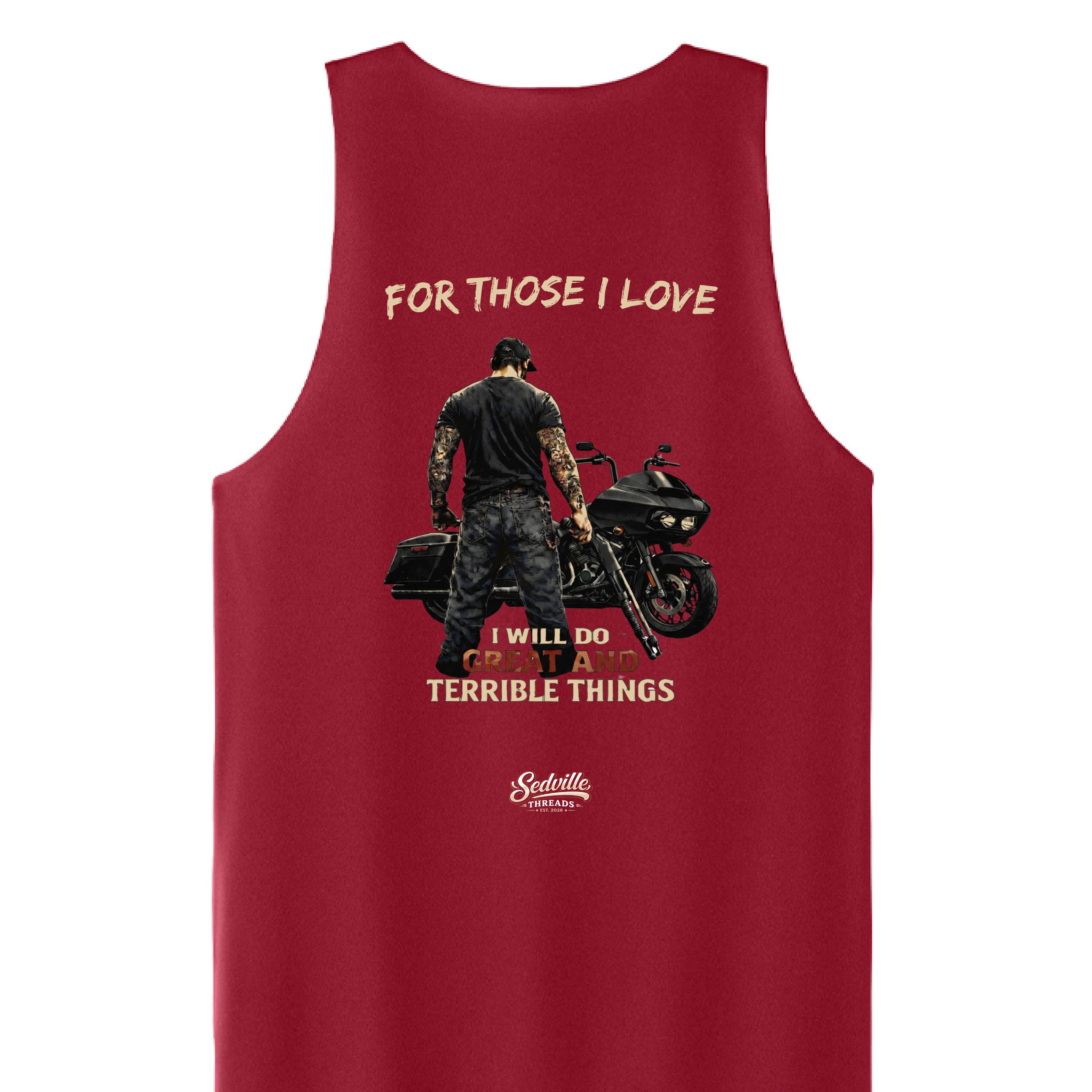 Deep Red/ White - BACK